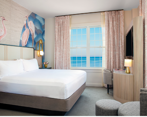 Guest room with Gulf view at The Don Cesar